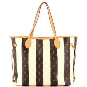 Louis Vuitton Neverfull Tote Limited Edition Monogram Rayures MM Brown, Neutral